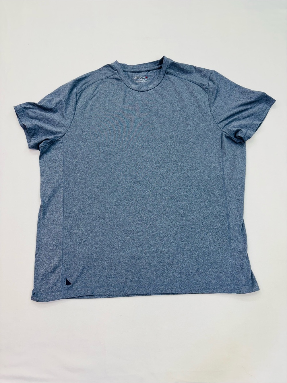 UNTUCKit Men's Heathered Blue Performance Short Sleeve Tee